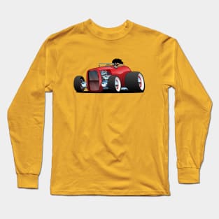 Highboy hot rod red roadster Long Sleeve T-Shirt